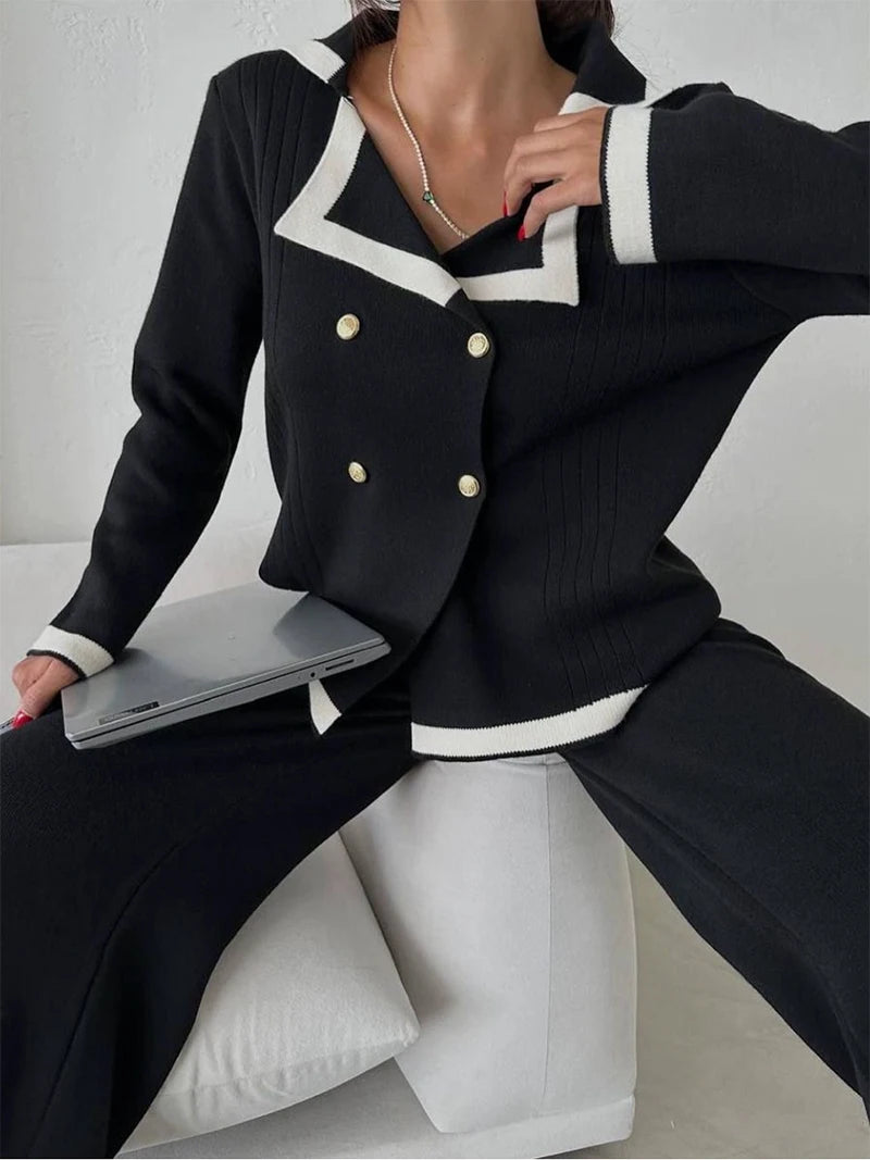 Knitted Blazer Co-ord Set