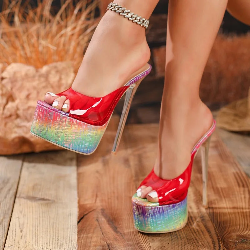 Transparent Stiletto Slides