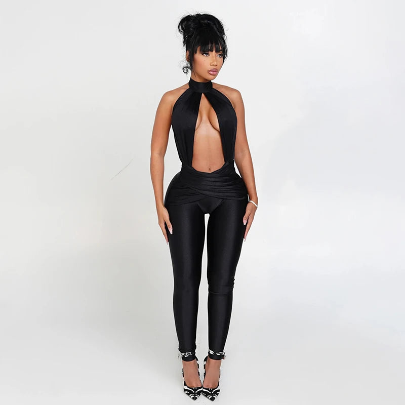 Noir Halter Jumpsuit
