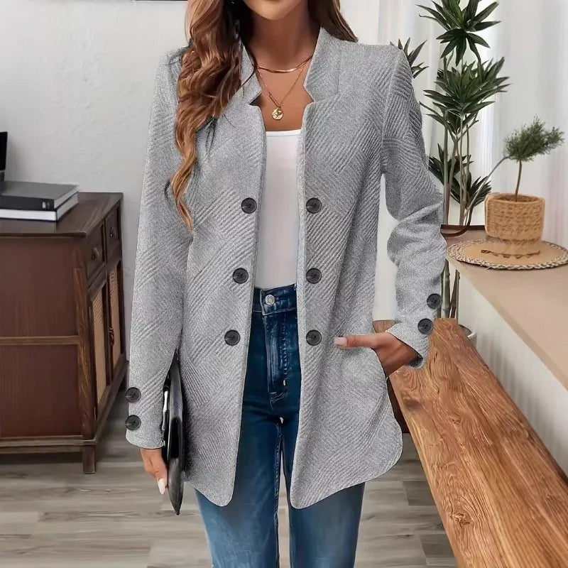 White Textured Blazer