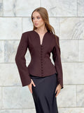 Slim-Fit Single Button Blazer