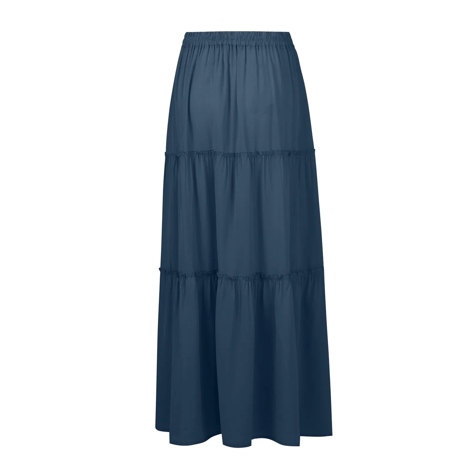 Elastic Waist Maxi Skirt