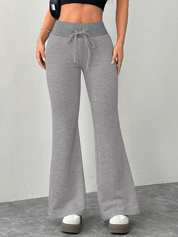 Chic Lace-Up Streetwear Pants - Effortless Style