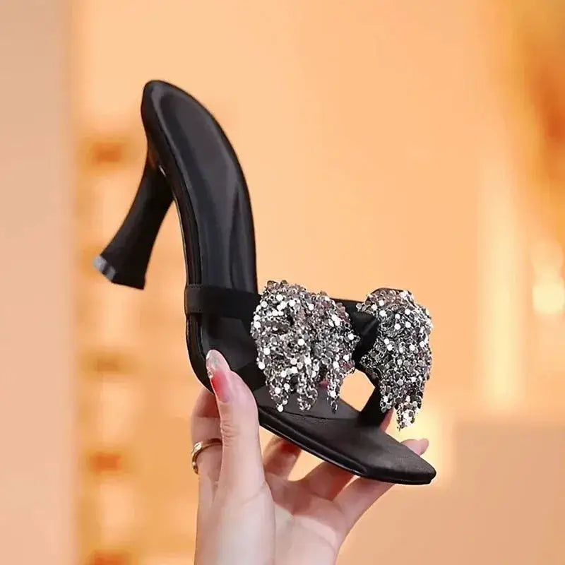 Velvet Stiletto Heels