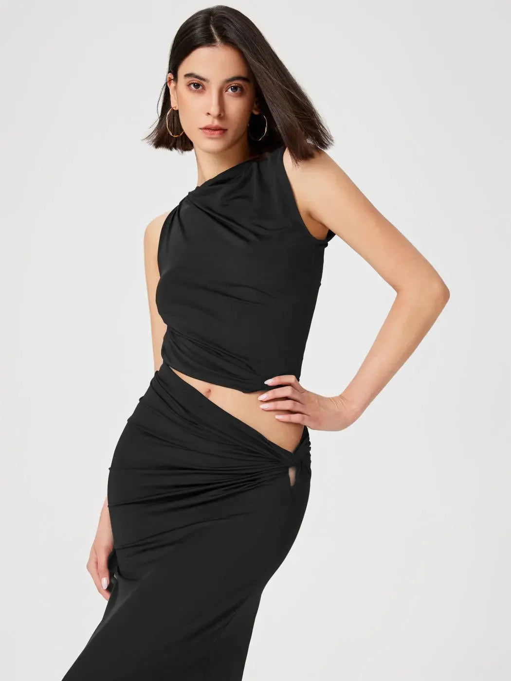 Ribbed Knit Two-Piece Set