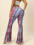 Bohemian Floral Flared Pants - Effortless Elegance