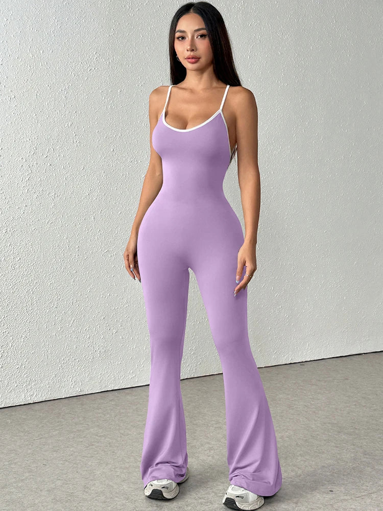 Backless Flare Jumpsuit