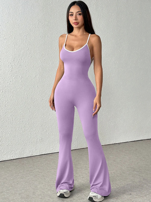 Backless Flare Jumpsuit