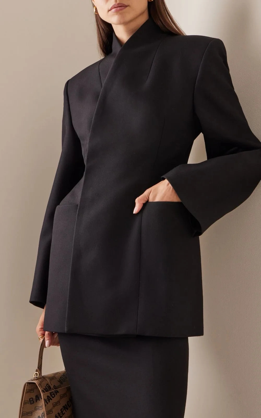 Lace-Up Waist Blazer