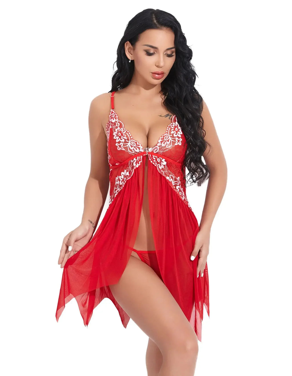 Lace Mesh Babydoll