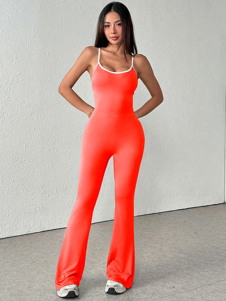 Backless Flare Jumpsuit